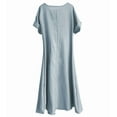 thumbnail image 4 of Women Summer Casual Maxi Dress with Pockets, Short Sleeve V Neck loose, 4 of 4
