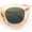 Peach - Green, variant on Cute Retro Super Thick Bevel Horn Rim Round Nerdy Hipster Sunglasses Red