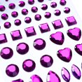 thumbnail image 4 of Self-adhesive Acrylic Crystal Rhinestone Jewels Gems Sticker Sheets Assorted Various Shapes (Dark Purple), 4 of 6