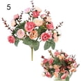 thumbnail image 2 of Xiao Hua Ramo de 21 cabezas de rosas artificiales de seda, hojas para decoración de hogar, jardín, interior y exterior, para bodas, fiestas, oficina y escritorio, color rosa, 2 of 5