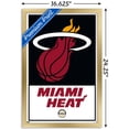 thumbnail image 3 of NBA Miami Heat - Logo 21 Wall Poster, 14.725" x 22.375", Framed, 3 of 3