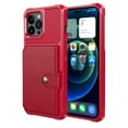 thumbnail image 7 of Decase Card Holder Case Compatible with Apple iPhone 14 Pro (6.1"-inch 2022),Shockproof Magnetic Hybrid Leather Wallet Case Cover with Credit Card Holder, Red, 7 of 7