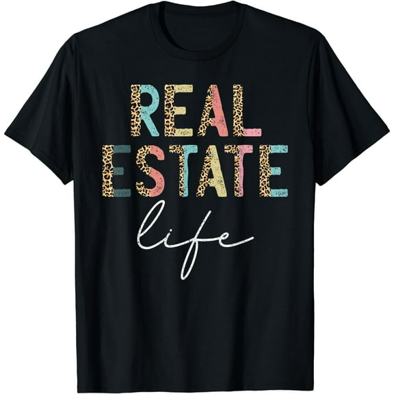 Leopard Real Estate Life Agent Realtor Investor Home Broker T-Shirt