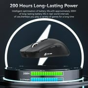 ATTACK SHARK X6 49g SUPERLIGHT Mouse with Magnetic Charging Dock, PixArt PAW3395 Gaming Sensor, BT/2.4G Wireless/Wired Gaming Mouse, 26000 DPI, X3 Upgraded Office Mice for Win11/Xbox/PS/Mac (Black)