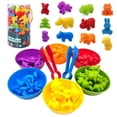 thumbnail image 2 of Material Montessori Arcoíris Conteo Oso Matemáticas Juguetes Animal Dinosaurio Color Clasificación Juego Niños Juguete Sensorial Educativo, 2 of 5