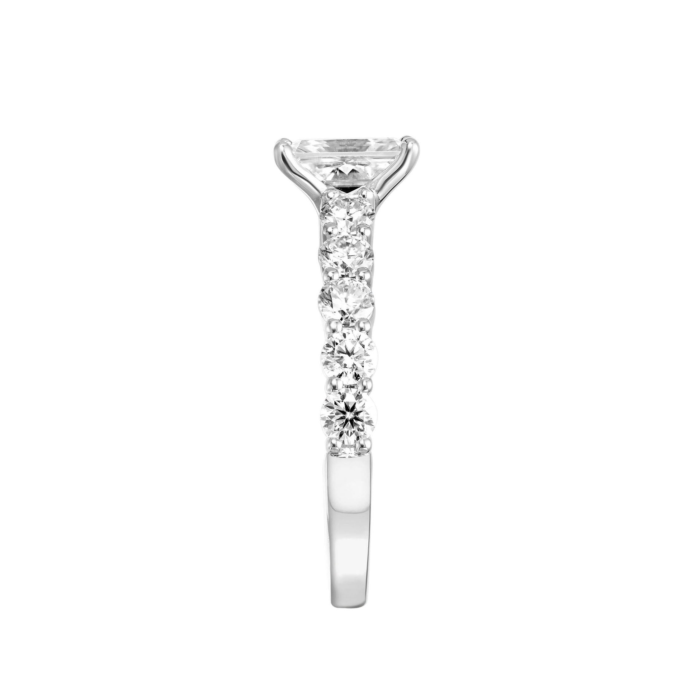 2 1/10 Carat T.G.W. Radiant-Cut Moissanite Sterling Silver Women's Engagement Ring