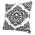 thumbnail image 6 of Ox Bay 20" x 20" Machine-Made White/ Black Medallion Cotton Blend Pillow Cover, 6 of 9