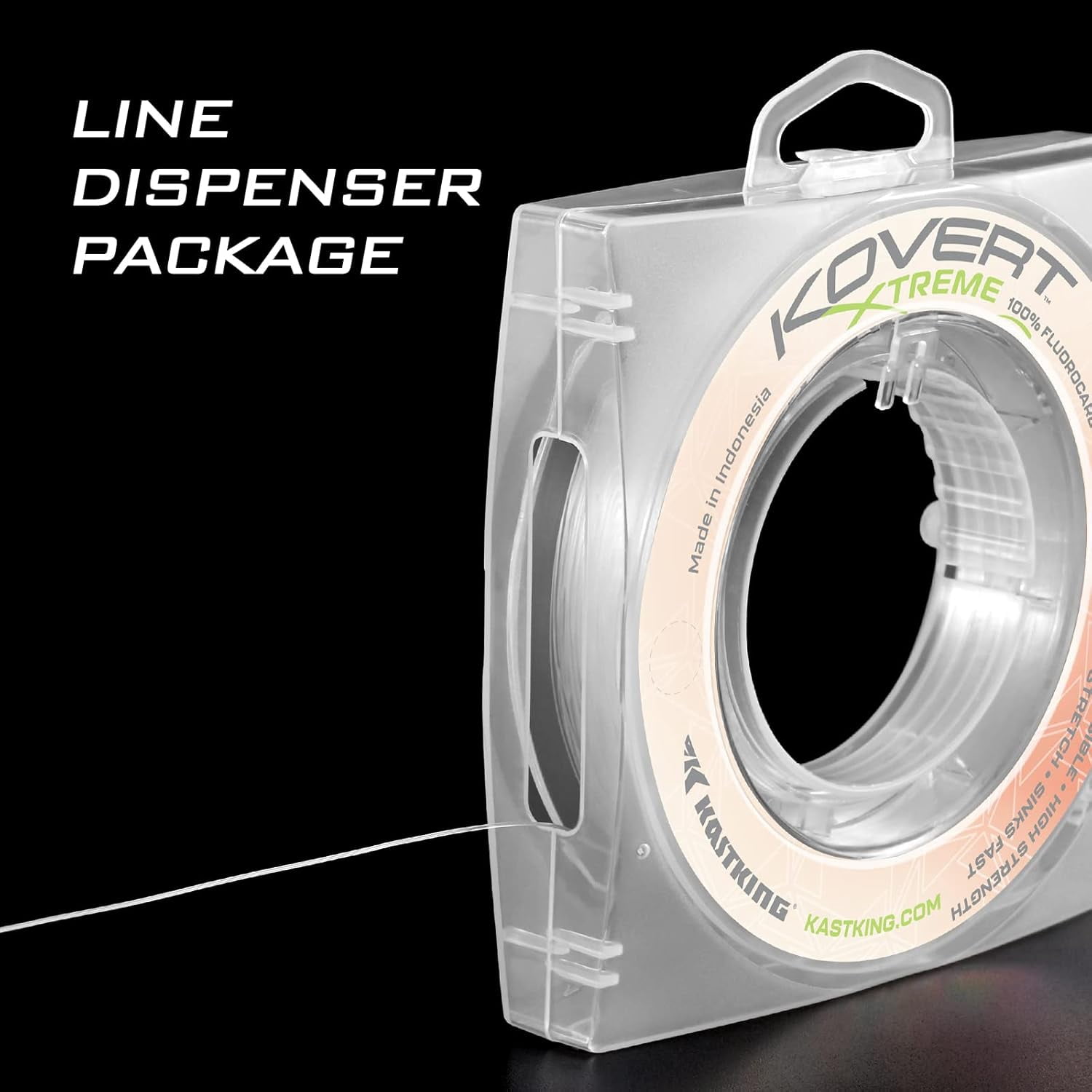 KastKing 100% Fluorocarbon Fishing line, Fishing Leader, Fast Sinking,25YD Spools Available- Kovert Xtreme