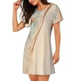 thumbnail image 2 of Lsque Starfish On The Sand Beach Pattern Nightgowns for Women Sleep Shirts Short Sleeve Nightshirt Pullover Nightdress Soft Sleepwear Relaxed Fit Nightdress, 2 of 6