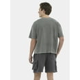 thumbnail image 2 of No Boundaries Cotton Oversized Cropped Tee, Men's & Big Men's, 2 of 5