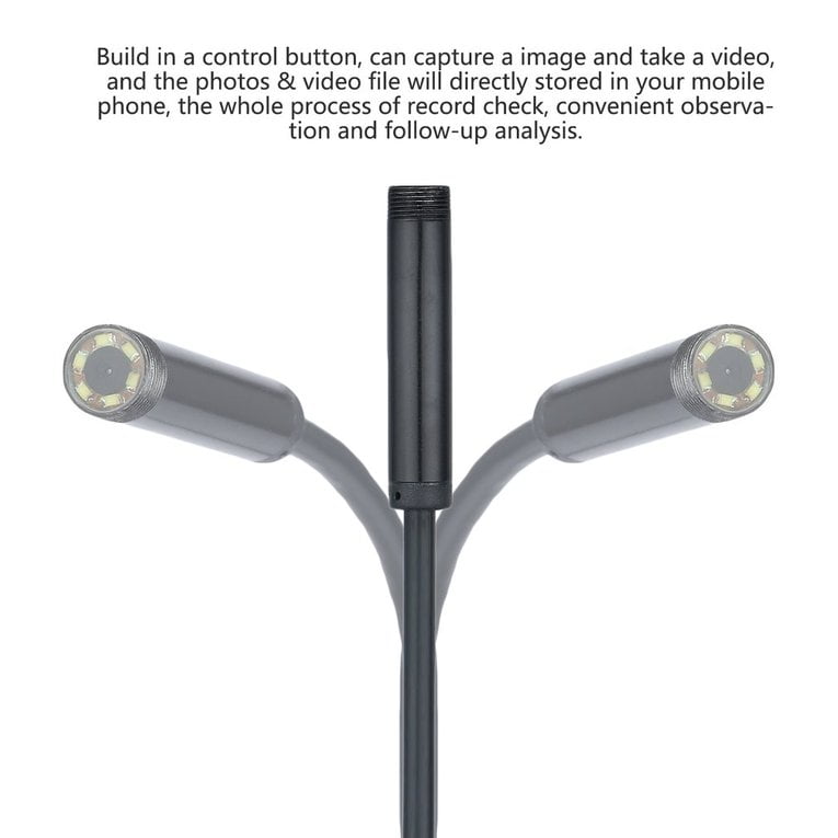 720 PC camellia Noir 6 LED 7mm câble dobjectif caméra Mini-caméra dinspection endoscopique USB pour lendoscope Android 640 1280 480 téléphones Noir 