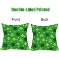 thumbnail image 5 of 2 Pack Waterproof St Patrick‘s Day Pillow Covers 16x16 Inch Lucky Clover Shamrocks Green Leaves Holiday Throw Pillow Cases Spring Farmhouse Decorations Cushion Cover Double Sided, 5 of 6