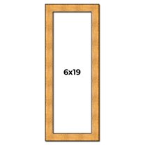 6x19 Frame Gold Rustic Solid Wood Picture Frame | 1.25 Inch Wide Moulding | Rustique Gold