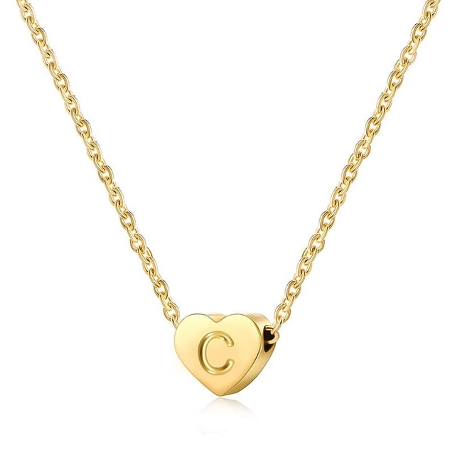 Collar de acero inoxidable con letras de amor para mujer, estilo minimalista, con forma de corazón, collar sexy