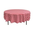 thumbnail image 1 of LA Linen TCcheck72R-FuchsiaK49 Nappe à Carreaux en Polyester Vichy&44; Blanc & Fuchsia - 72 Po Ronde, 1 of 1