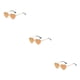 thumbnail image 1 of Gafas de sol en forma de corazón Sonducket Marco de metal dorado Lentes Tac reflectantes rojas, 1 of 6