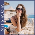 thumbnail image 2 of Gafas de sol WOWSUN vintage redondas polarizadas para mujer gris, 2 of 7