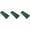 Green, variant on Splash Block, Decorative Gutter Downspout Extensions, Splashguard, Foundation Water Diverter, Rain Gutter Guard, Plastic 24” Green (3 Pack)