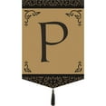 thumbnail image 1 of Magnolia Garden Flags M030014 Monogram P Tassel Burlap Garden Flag, 1 of 1