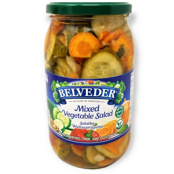 Belveder Mixed Vegetable Salad 31.74 oz 900g, Vegan, Non-GMO, Gluten-Free Pack of 1