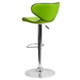 thumbnail image 4 of Flash Furniture Contemporary Cozy Mid-Back Green Vinyl Adjustable Height Barstool with Chrome Base, 4 of 6