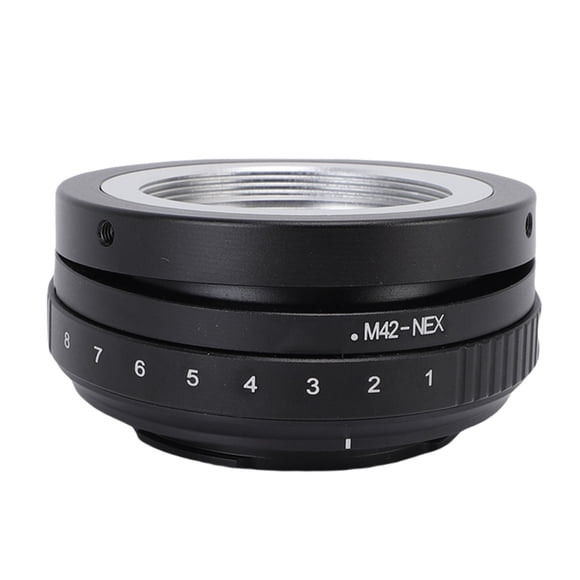Adaptador De Montura De Lente De Cámara, Adaptador De Montura De Lente M42 Para Adaptarse A NEX Clear Imaging Escala De 8 Niveles Ajuste De De 360 Control De Apertura