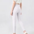 thumbnail image 4 of biudgviw Toddler Girl Leggings Child High Waisted Yoga Pants Soft Stretchy Casual Athletic Pants Comfortable Tights(White,14-15 Years), 4 of 6