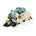 thumbnail image 4 of XASZHN Flower Hair Side Combs Slide Clips Floral Bows Hairpins Set Blue_003 One Size, 4 of 5
