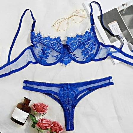 

Gyouwnll Sleepwear For Womens Pajamas For Women Erotic Underwear Lace Temptation Three Point Lingerie With Steel Ring