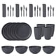 thumbnail image 1 of Nvzi 28pcs Wheat Straw Dinnerware Sets for 4 - Lightweight Unbreakable - Microwave Dishwasher Safe - Perfect for Picnic, Dorm,Camping Plates Cups and Bowls Set -Dark Grey, 1 of 5