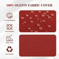 thumbnail image 7 of BPS Outdoor Indoor Bench Cushion 46x18 Inch, Fade & Water-Resistant Pad, Red, 7 of 7