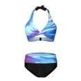 thumbnail image 3 of Eashery Womens Swimsuits Two Piece 2-Piece Tummy Control Tankini Blue L, 3 of 4