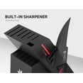 thumbnail image 2 of 15 PCS Kitchen Knife Set with Built-in Sharpener Block - Stainless Steel, Dishwasher Safe, Red, 2 of 7
