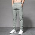 thumbnail image 1 of Pantalones casuales de verano para hombre, pantalones rectos ajustados y finos, pantalones casuales de estilo coreano para hombre, pantalones de moda que combinan con todo para hombre, 1 of 6