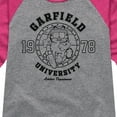 thumbnail image 3 of Garfield - Ath Dept Running - Toddler & Youth Girls Raglan Graphic T-Shirt, 3 of 4