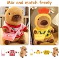 thumbnail image 3 of Peluche Conejillo de Indias acuático, Simulación Carpincho Juguetes, Peluche de Capibara con 8 atuendos y Accesorios, Juguetes de Peluche para disfrazar, Adecuado para Regalar, 3 of 5
