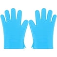 thumbnail image 2 of Gustave Silicone Oven Gloves Heat Resistant Grilling BBQ Gloves Non-Slip Waterproof Kitchen Gloves Oven Mitts with Fingers for Cooking, Barbecue, Smoker - Blue, 2 of 7