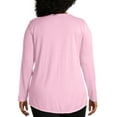 thumbnail image 3 of Just My Size Split Neck Long Sleeve Tee (Women's Plus), 3 of 6