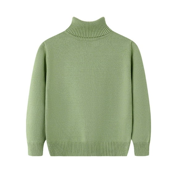 Boys Girls Sweaters Turtleneck Kids Cotton Cable Knit Sweater Long Sleeve Fall Winter Chunky Pullover Jumper Tops