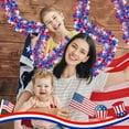 thumbnail image 5 of 8 Pcs Independence Day Metallic Tinsel Twist Garland Topboutique Patriotic Garland Decorations Red White and Blue Tinsel Garland 4th of July Hanging Supplies for Memorial Day Party Decor,6.56 ft, 5 of 8