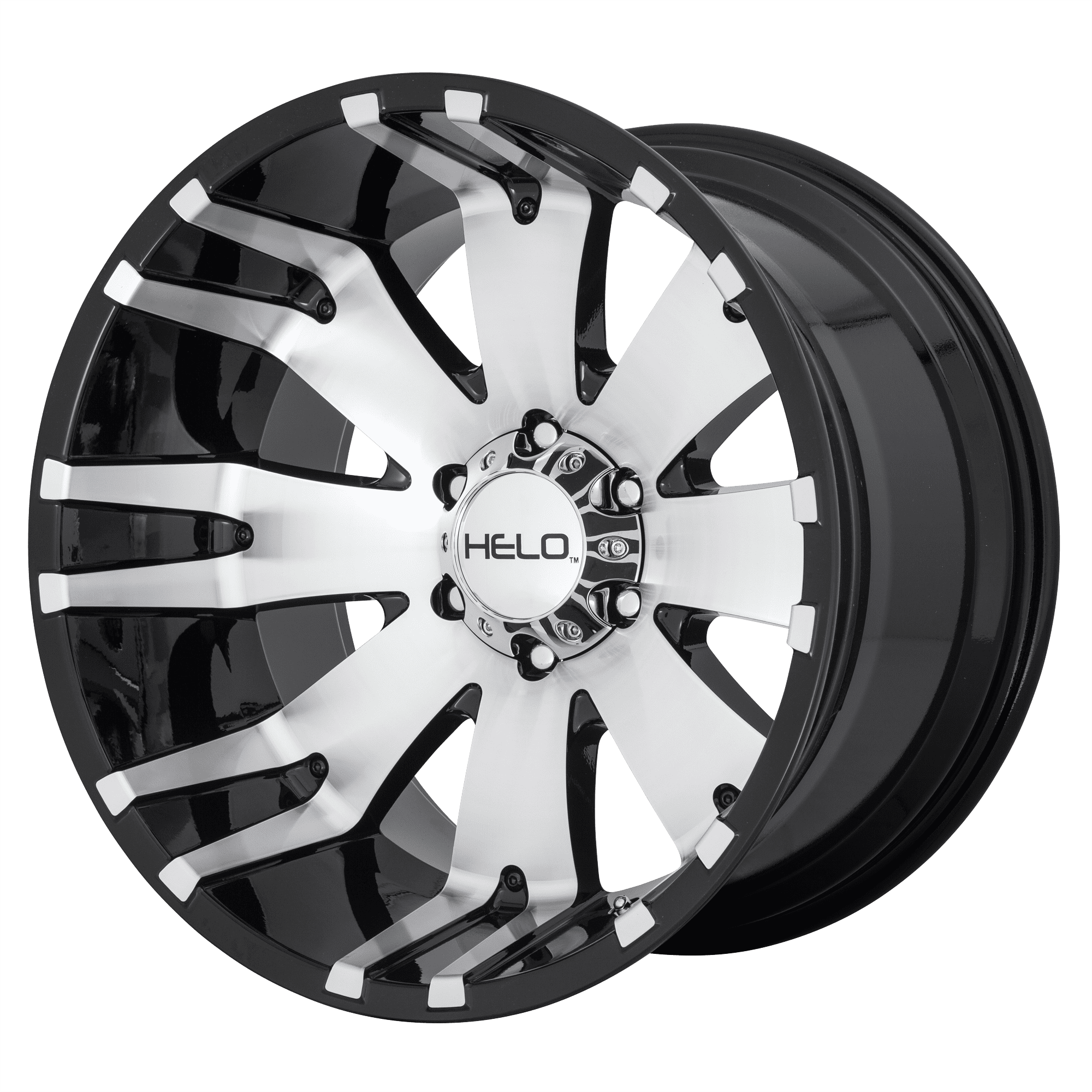 20" Inch 6x139.7 Wheel Rim HELO HE917 20x10 18mm Black Machined