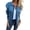 Blue, variant on Autumn Spring Coat - Flap Pocket Turn-down Collar Long Sleeves Single-breasted Vintage Daily Wear Outdoor Outerwear Casual Jacket