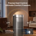 thumbnail image 6 of DREO 30" Space Heater for Inside, 1500W Electric Heater, 2S Fast Heating, 10.2 ft/s for Large room, 25dB Ultra Quiet Tower Heater for Home, Precise Thermostat, 8 Layer Safety Protection & ECO Mode, 6 of 8