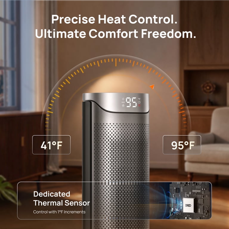 Tower Space Heater With Dual Motors photo 6