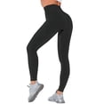 thumbnail image 5 of Xuanfei Women Imitated Denim Print High Waist Quick Dry Solid Color Yoga Pants, 5 of 5