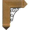 thumbnail image 3 of 4"W x 13 1/2"D x 16"H Tristan Arts & Crafts Ironcrest Rough Sawn Bracket, Western Red Cedar (1 1/2"W x 5 1/2"D x 8"H Iron Bracket), 3 of 5