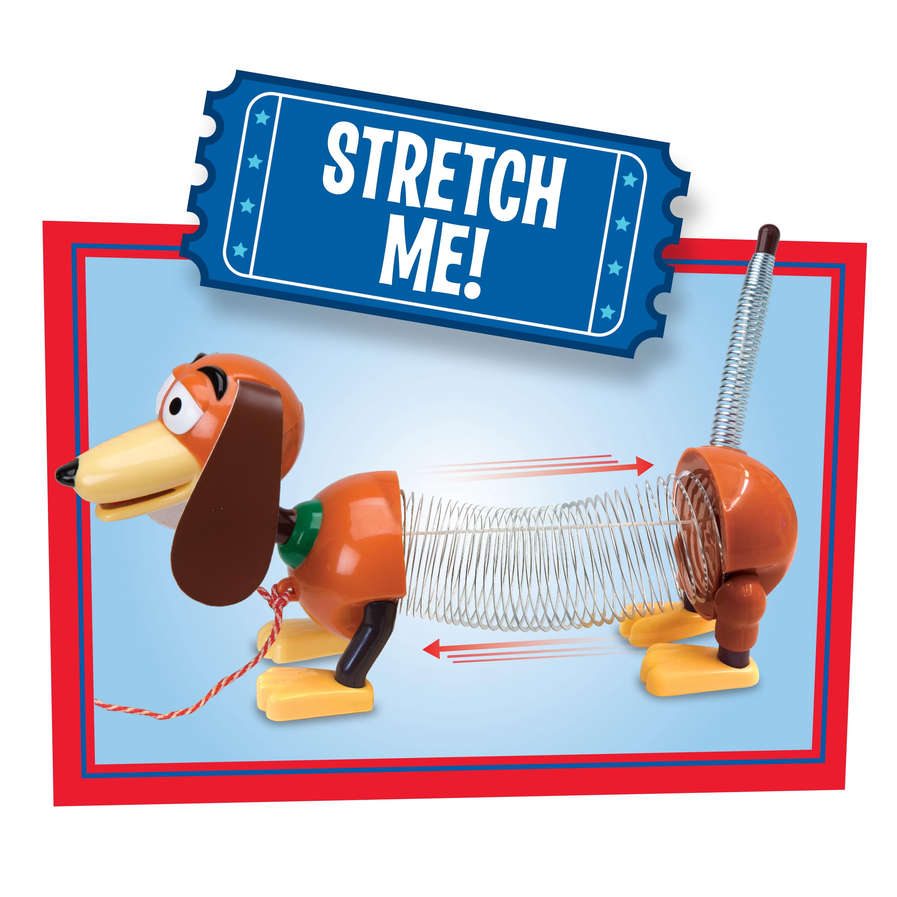 Disney and Pixar Toy Story Slinky Dog Pull Toy, Walking Spring Dog Toy with Leash, Classic Stretch Toy for Toddlers, Preschool Kids Toys Ages 18 Months and Up, Basket Stuffers by Just Play