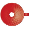 thumbnail image 3 of Hario V60 Cafetera de cerámica con gotero para verter sobre cono, tamaño 01, rojo, 3 of 5