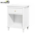 thumbnail image 6 of Bellemave White Wooden Nightstand with One Drawer, One Shelf for Kids, Adults, Retangle Bedroom Wood 1-Drawer Nightstand with Storage, 6 of 8