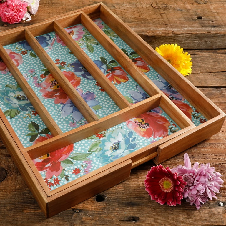 The Pioneer Woman Melody 5-Section Expandable Cutlery Tray